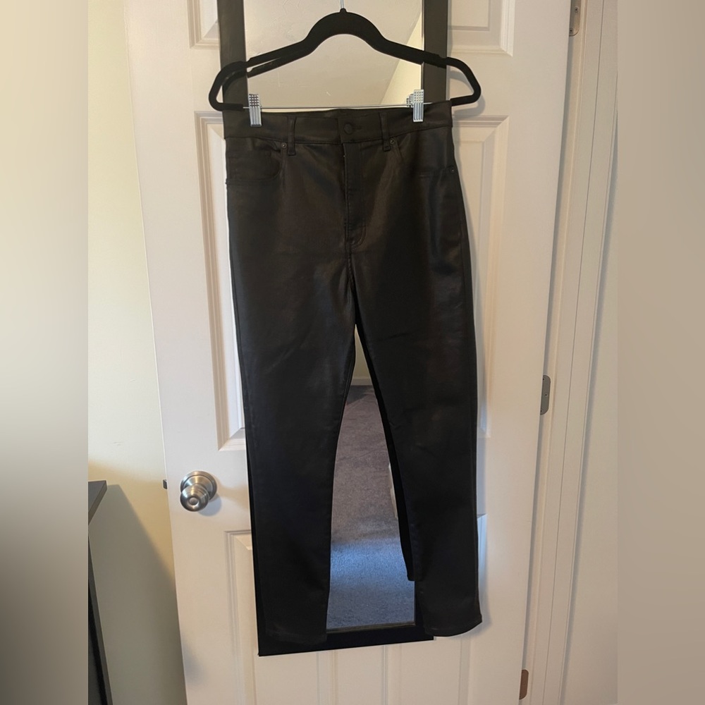 Express Super-High Waisted Coated Jeans